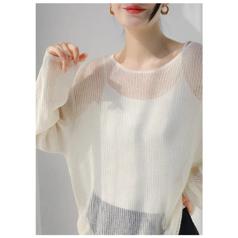 Thin Knitted Solid Color Loose Women Long Sleeve Regular Length Casual Style Fashion O-neck Commute Style Leisure Women Clothing
Thin Knitted Solid Color Loose Women Long Sleeve Regular Length Casual Style Fashion O-neck Commute Style Leisure Women Clothing