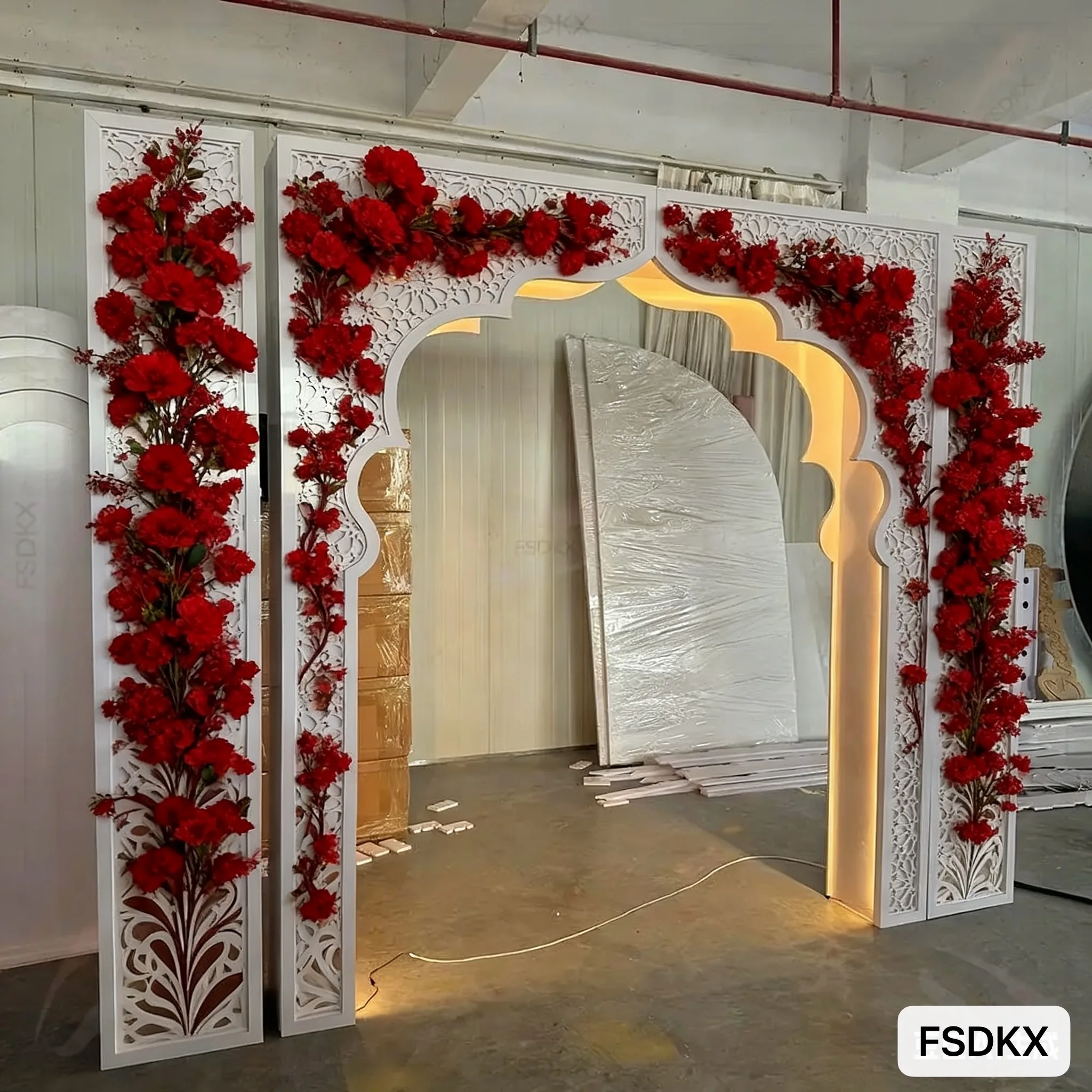 FSDKX White PVC 3D Effect Large Arch Wedding Backdrop Wall for Party Event Decoration Custom Size and Color Backdrop
FSDKX White PVC 3D Effect Large Arch Wedding Backdrop Wall for Party Event Decoration Custom Size and Color Backdrop