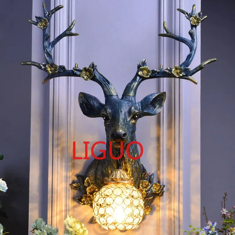 Resin Deer Lamp Animal Vintage Luxury Shade LED Wall Lamp Modern Decor Kitchen Wall Light Bedroom Indoor Lighting Wall Sconce
Resin Deer Lamp Animal Vintage Luxury Shade LED Wall Lamp Modern Decor Kitchen Wall Light Bedroom Indoor Lighting Wall Sconce