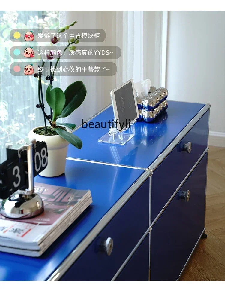 yj7 Medieval Modular Cabinet Klein Blue Stainless Steel Edge TV Cabinet Side Drawer Cabinet
yj7 Medieval Modular Cabinet Klein Blue Stainless Steel Edge TV Cabinet Side Drawer Cabinet