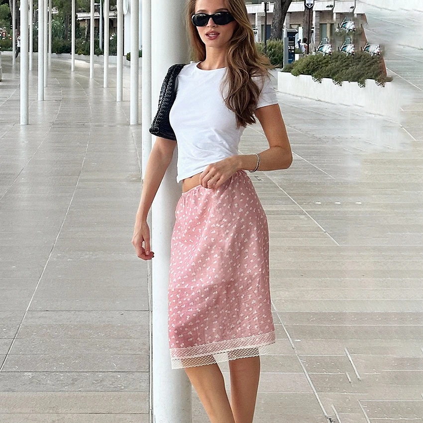 Linad, осенняя уличная шикарная розовая многослойная длинная юбка с принтом, повседневная юбка до колена с эластичной резинкой на талии, модные сетчатые юбки 2025, женские
Linad, осенняя уличная шикарная розовая многослойная длинная юбка с принтом, повседневная юбка до колена с эластичной резинкой на талии, модные сетчатые юбки 2025, женские