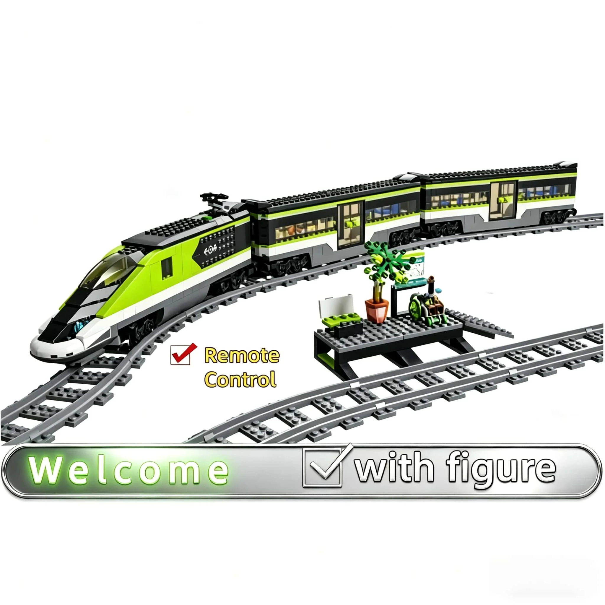 New MOC City Remote Control Passenger Train Model Home Decor Building Blocks for Kids Boys Adults Christmas Birthday Gift
New MOC City Remote Control Passenger Train Model Home Decor Building Blocks for Kids Boys Adults Christmas Birthday Gift