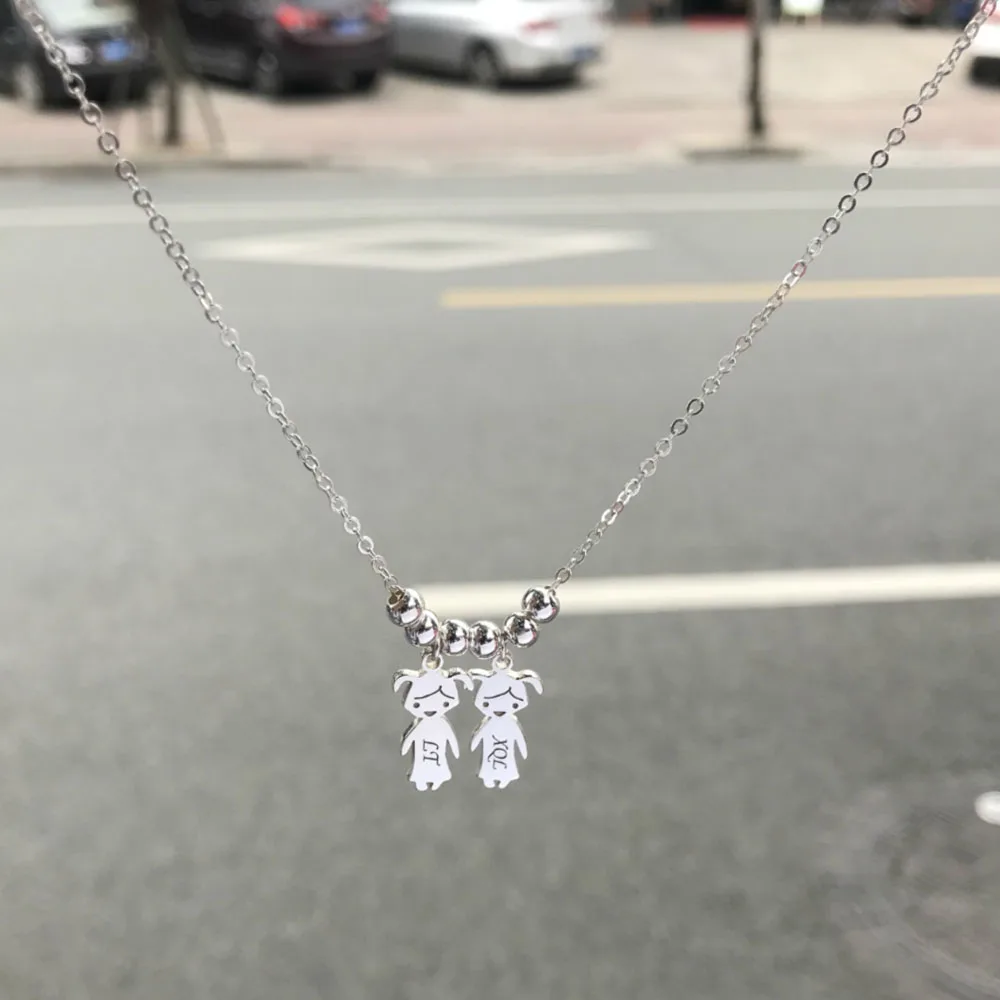Personalized Sterling Silver Kids Pendant Necklace Doll Charm Child Engraved Name Date Beads Necklace BFF Jewelry
Personalized Sterling Silver Kids Pendant Necklace Doll Charm Child Engraved Name Date Beads Necklace BFF Jewelry