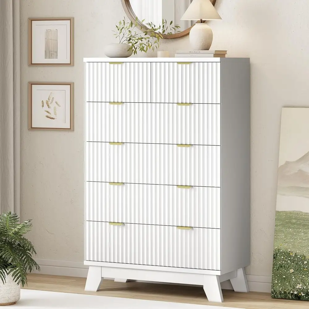 6 Drawer Tall Dresser with Metal Handle, Wooden TV Stand, and White Closet Organizer for Living Room, Hallway
6 Drawer Tall Dresser with Metal Handle, Wooden TV Stand, and White Closet Organizer for Living Room, Hallway