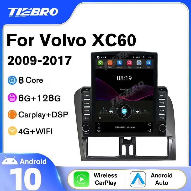 Tiebro Car Radio For Volvo XC60 2009-2017 Tesla Screen Multimedia GPS Navigation Player Android 10.0 Stereo Receiver Autoaudio
Tiebro Car Radio For Volvo XC60 2009-2017 Tesla Screen Multimedia GPS Navigation Player Android 10.0 Stereo Receiver Autoaudio