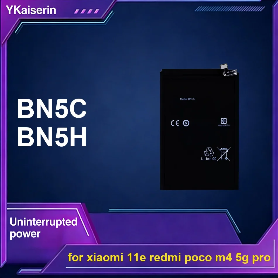 Mobile Phone Battery Stable BN5C BN5H 5000mAh For Xiaomi 11E For Redmi Poco M4 5G Pro
Mobile Phone Battery Stable BN5C BN5H 5000mAh For Xiaomi 11E For Redmi Poco M4 5G Pro
