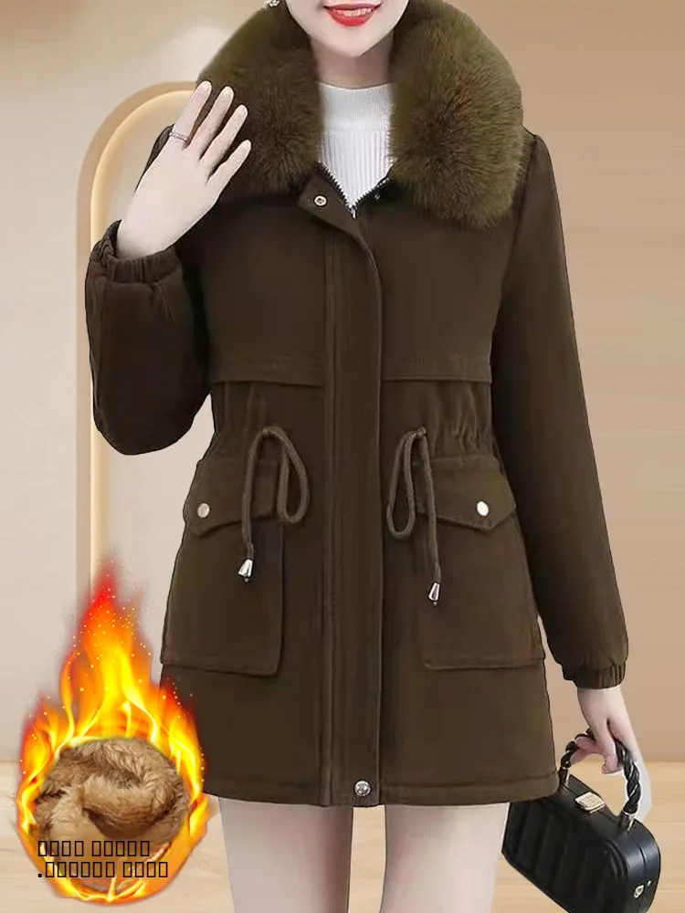 Women's Fce Lined Parka Coat Winter Warm Sli Mid-Length Hooded Jaet Korean Sle Commute Thiened Polyester Fill
Women's Fce Lined Parka Coat Winter Warm Sli Mid-Length Hooded Jaet Korean Sle Commute Thiened Polyester Fill