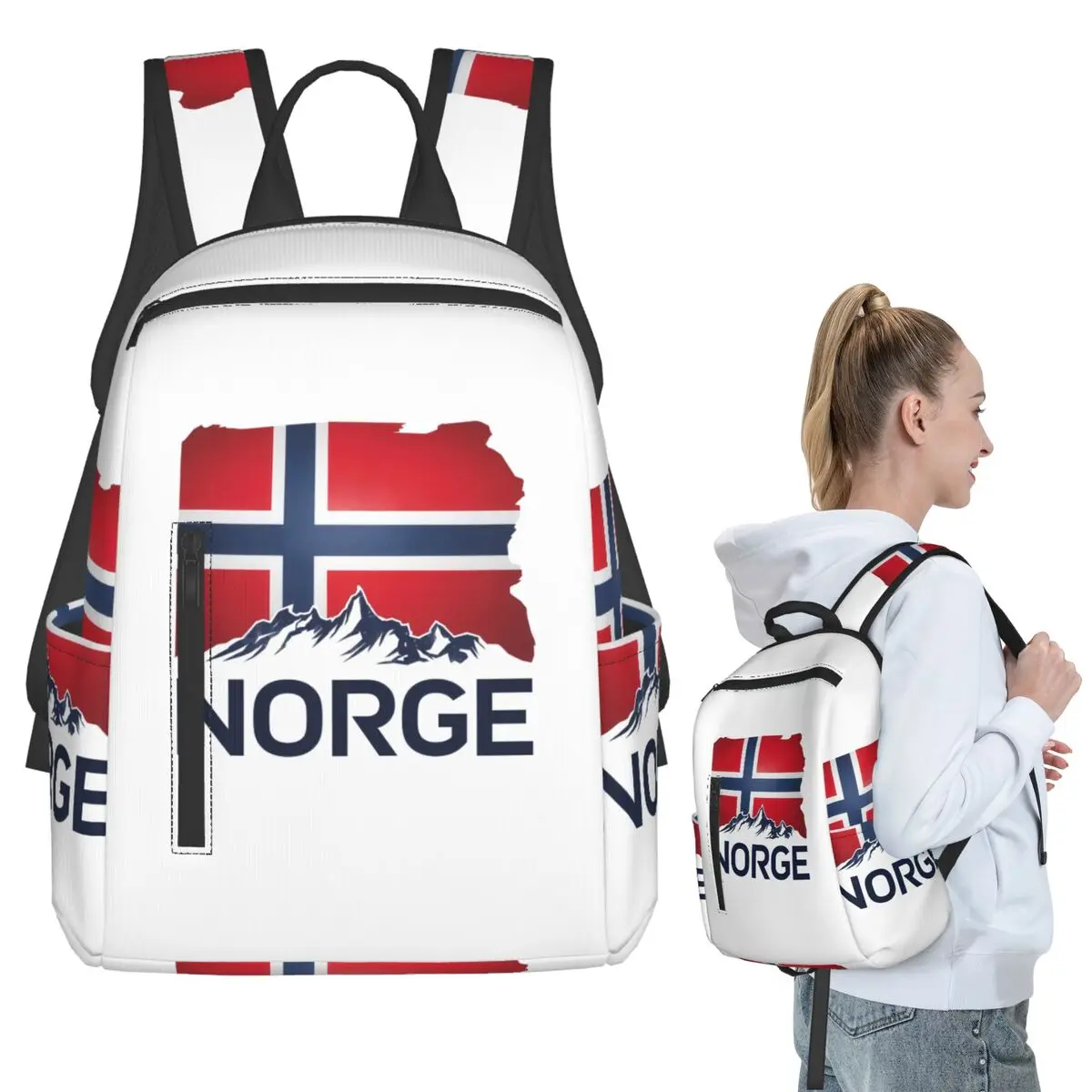 Norway Flag Backpack Student BookBag Kids School Bag Computer Shoulder Bags Men Women
Norway Flag Backpack Student BookBag Kids School Bag Computer Shoulder Bags Men Women