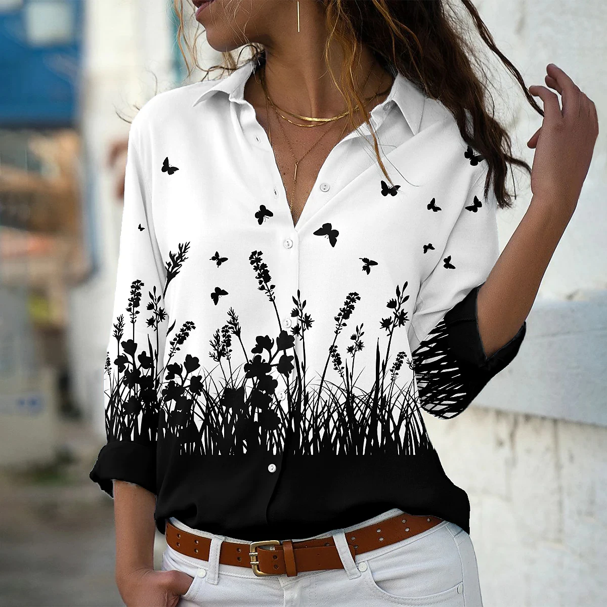 Fashion Flower Pattern 3D Print Women's Long Sleeves Shirt Autumn New Vintage Women's Holiday Shirts Casual Women's Clothing
Fashion Flower Pattern 3D Print Women's Long Sleeves Shirt Autumn New Vintage Women's Holiday Shirts Casual Women's Clothing