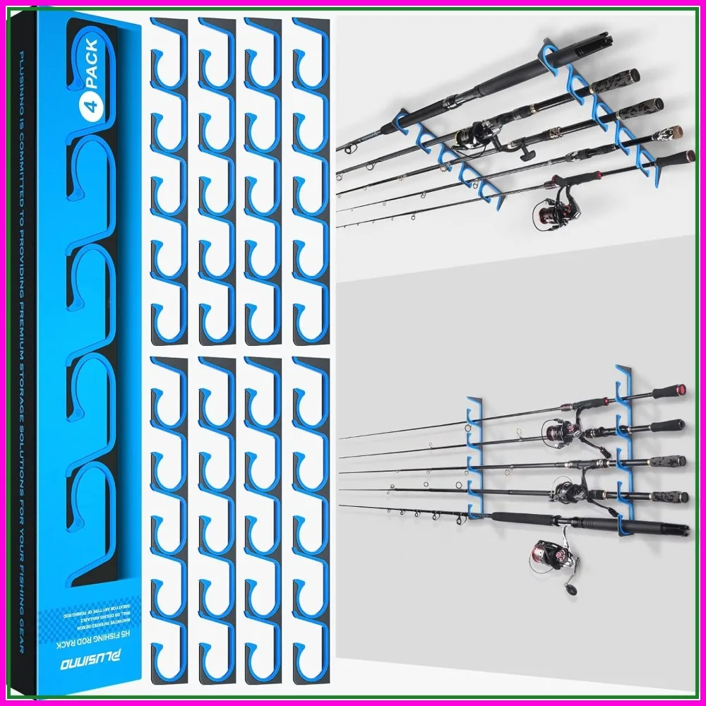 Horizontal Fishing Rod Holders for Garage Wall Ceiling Mount, Holds 5/10/20 Rods or Combos, Aviation Aluminum, Gifts for Men
Horizontal Fishing Rod Holders for Garage Wall Ceiling Mount, Holds 5/10/20 Rods or Combos, Aviation Aluminum, Gifts for Men