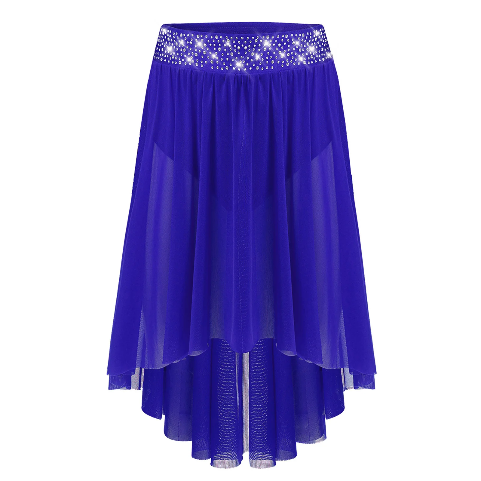 Kids Girls Shiny Rhinestones Lyrical Dance Skirt Elastic Waistband Asymmetrical Skirt with Built-in Briefs Ballet Leotard Dress
Kids Girls Shiny Rhinestones Lyrical Dance Skirt Elastic Waistband Asymmetrical Skirt with Built-in Briefs Ballet Leotard Dress