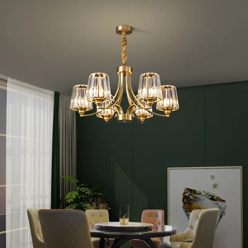 Postmodern Crystal Chandelier for Living Room Bedroom Dining Room Luxury American Copper Pendant Light Home Lighting Fixture
Postmodern Crystal Chandelier for Living Room Bedroom Dining Room Luxury American Copper Pendant Light Home Lighting Fixture