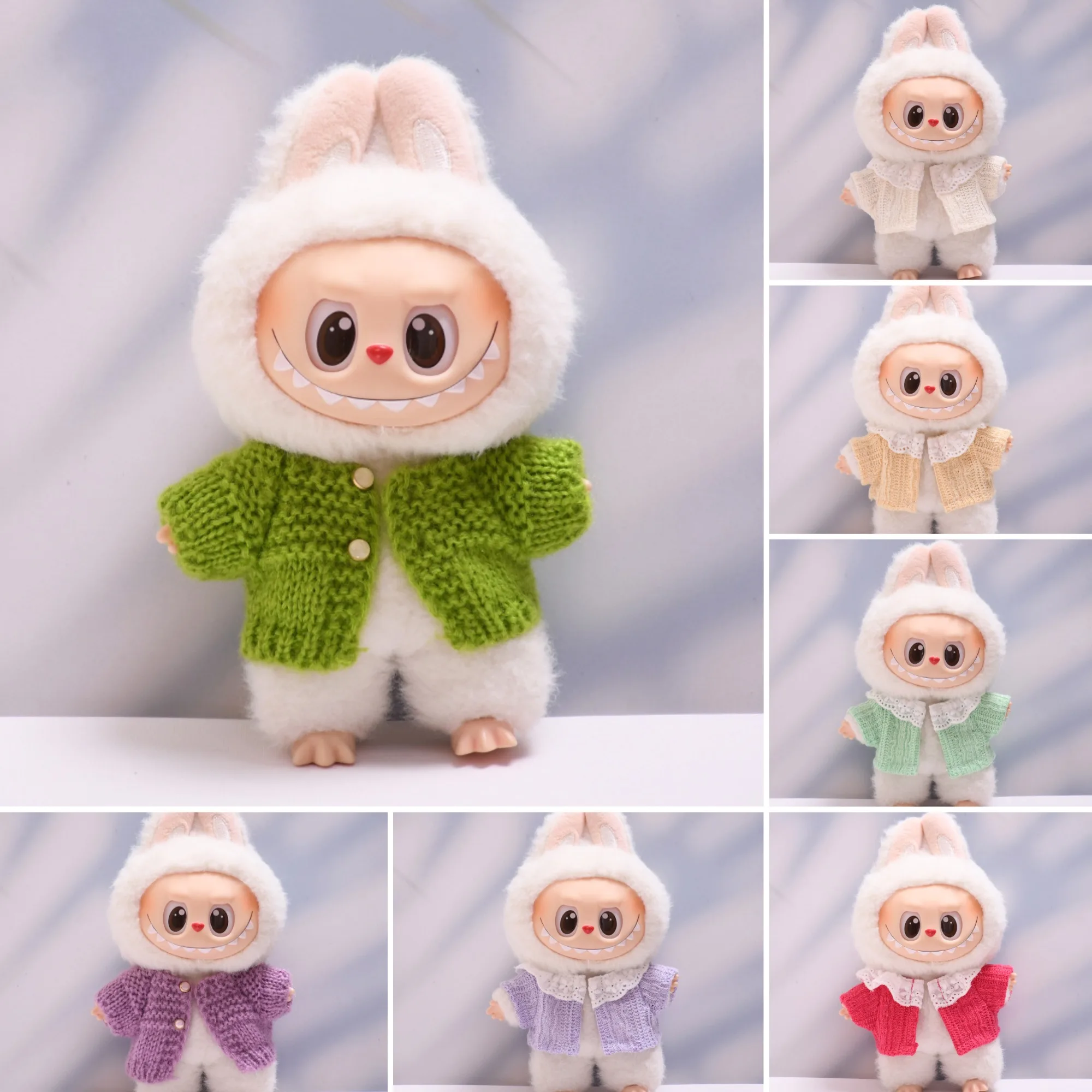 Multicolor Sweet Cardigans For 15cm/17cm Cute Labubu 1st 2nd 3rd Gen Dolls Knitted Lace - Designed Fresh Style For Festive
Multicolor Sweet Cardigans For 15cm/17cm Cute Labubu 1st 2nd 3rd Gen Dolls Knitted Lace - Designed Fresh Style For Festive