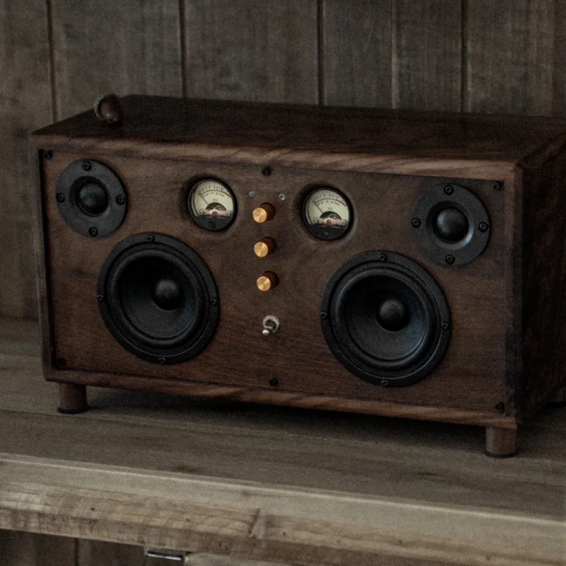 Handmade solid wood bluetooth speaker subwoofer black walnut wood vintage desktop HIFI sound
Handmade solid wood bluetooth speaker subwoofer black walnut wood vintage desktop HIFI sound
