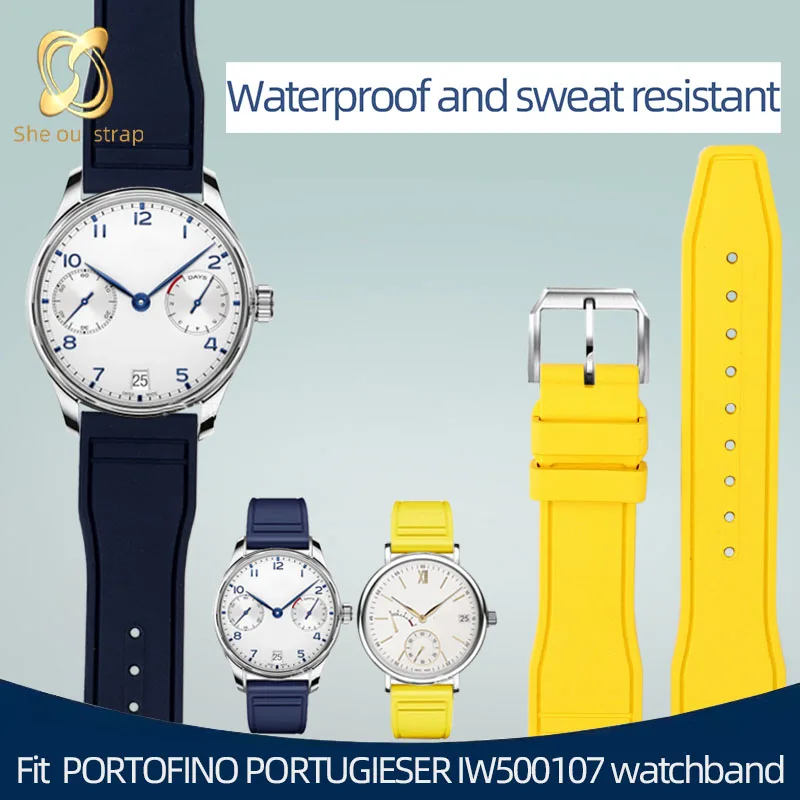 Fluororubber Watch Strap For IWC PORTOFINO PORTUGIESER IW500107 Waterproof rubber Men's Sport Watchband 20mm 21mm 22mm
Fluororubber Watch Strap For IWC PORTOFINO PORTUGIESER IW500107 Waterproof rubber Men's Sport Watchband 20mm 21mm 22mm