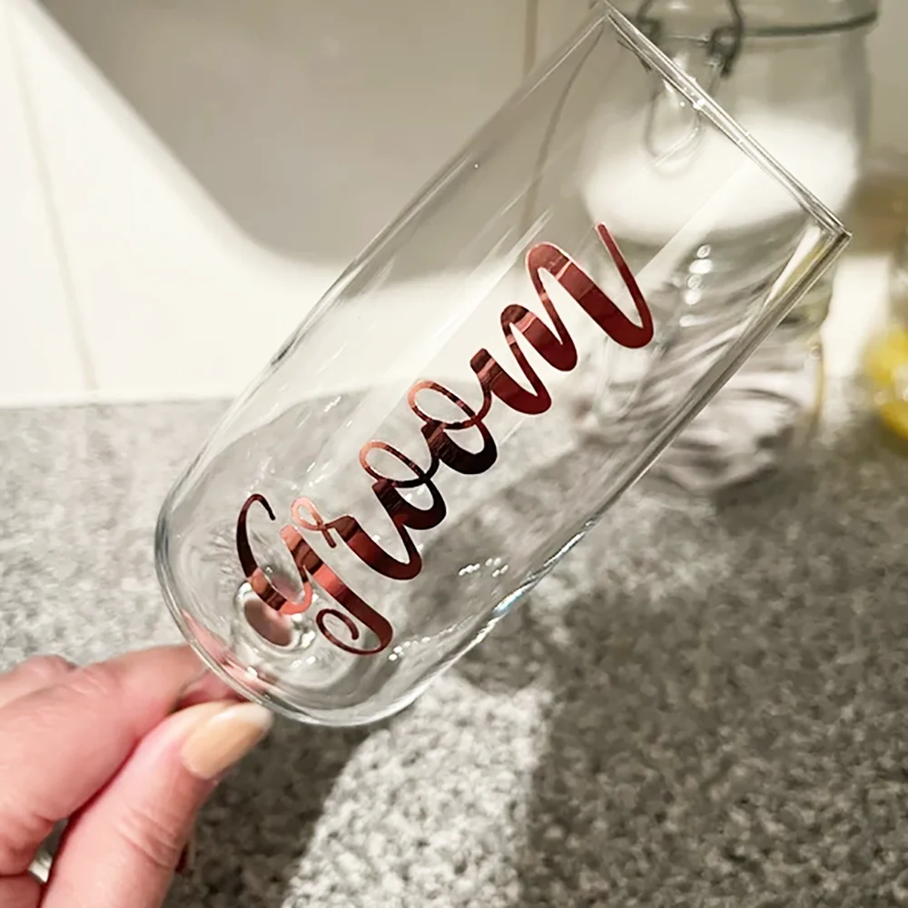 Custom Bride Champagne Glass Stickers, Water Bottle Decal, Vinyl Stickers for Wine Cup, Window Gift Box, Bag Party Decor
Custom Bride Champagne Glass Stickers, Water Bottle Decal, Vinyl Stickers for Wine Cup, Window Gift Box, Bag Party Decor