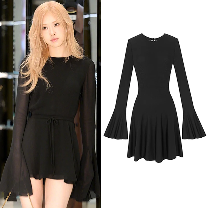 Black Backless Sexy Dress For Women Flared Sleeves Idol Kpop Singer Costume Birthday Party Dress Y2K Performance Wear JL5738
Black Backless Sexy Dress For Women Flared Sleeves Idol Kpop Singer Costume Birthday Party Dress Y2K Performance Wear JL5738
