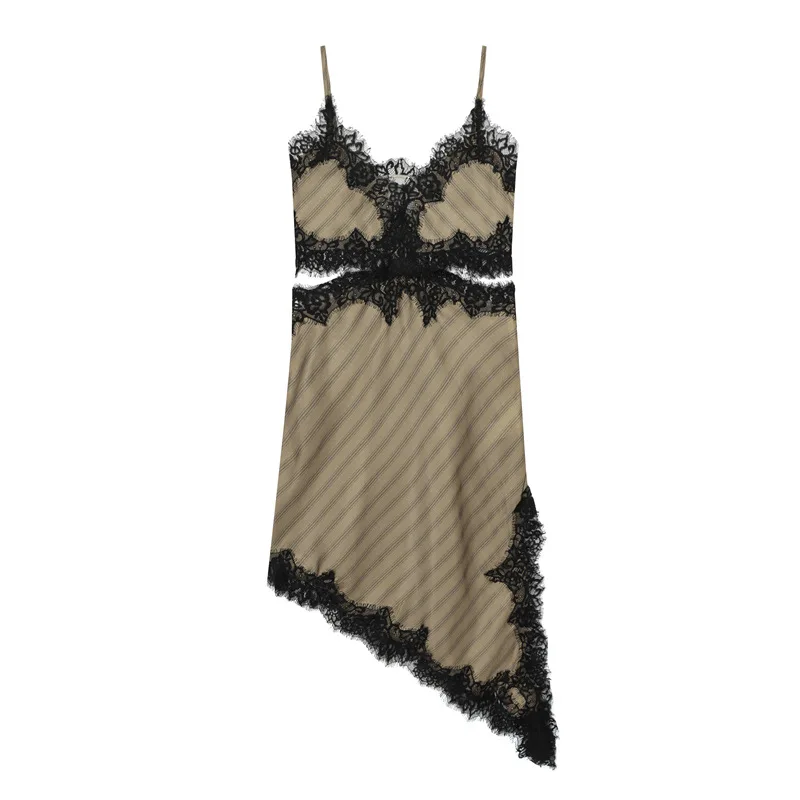 Withered Minimally Lace Open Design Lingerie Style Camisole Dress Woman Clothes Dress Elegant Party Dresses Vestidos Women's
Withered Minimally Lace Open Design Lingerie Style Camisole Dress Woman Clothes Dress Elegant Party Dresses Vestidos Women's