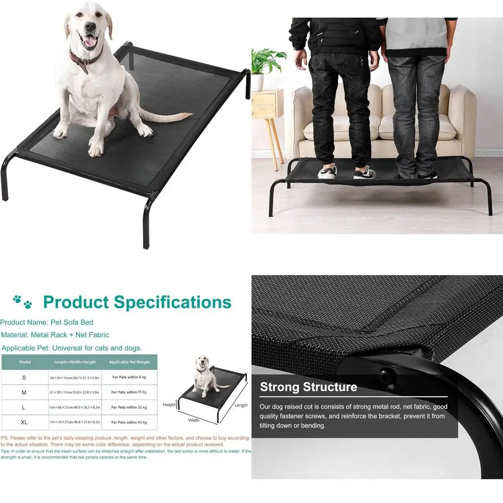 Portable Elevated Cooling Dog Bed for Small to Large Dogs and Cats, Ideal for Indoor, Outdoor, Picnic, and Camping Adventures
Portable Elevated Cooling Dog Bed for Small to Large Dogs and Cats, Ideal for Indoor, Outdoor, Picnic, and Camping Adventures
