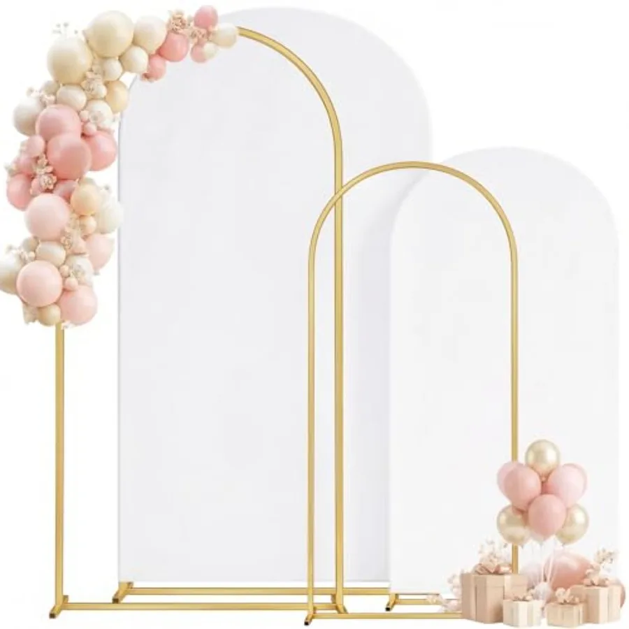 Metal Arch Backdrop Stand and Cover Set of 2, Sturdy 7.2FT 6FT Party Backdrop Set for Wedding, Birthday, Baby Shower, Christmas
Metal Arch Backdrop Stand and Cover Set of 2, Sturdy 7.2FT 6FT Party Backdrop Set for Wedding, Birthday, Baby Shower, Christmas