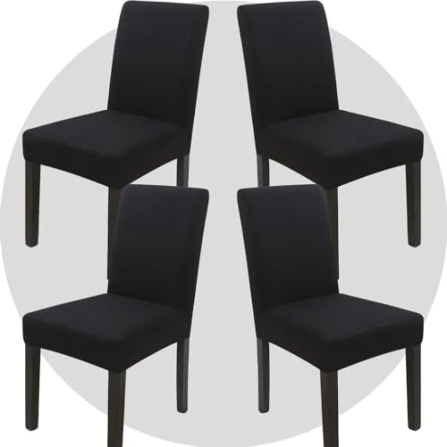 Stretch Chair Covers Slipcovers Set of 4 Black Stretchable Dining Chair Slipcover Washable Removable for Kitchen, Hotel, Restau
Stretch Chair Covers Slipcovers Set of 4 Black Stretchable Dining Chair Slipcover Washable Removable for Kitchen, Hotel, Restau