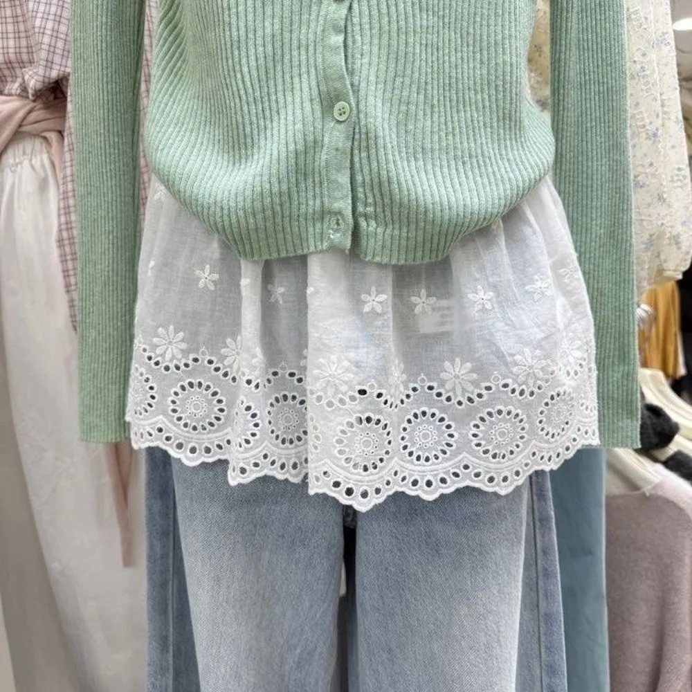 Модная мини-юбка с вышивкой и кружевом в стиле Y2K, уличная одежда в стиле Харадзюку, ажурная юбка с вырезами, повседневная многослойная юбка с джинсовыми вставками
Модная мини-юбка с вышивкой и кружевом в стиле Y2K, уличная одежда в стиле Харадзюку, ажурная юбка с вырезами, повседневная многослойная юбка с джинсовыми вставками