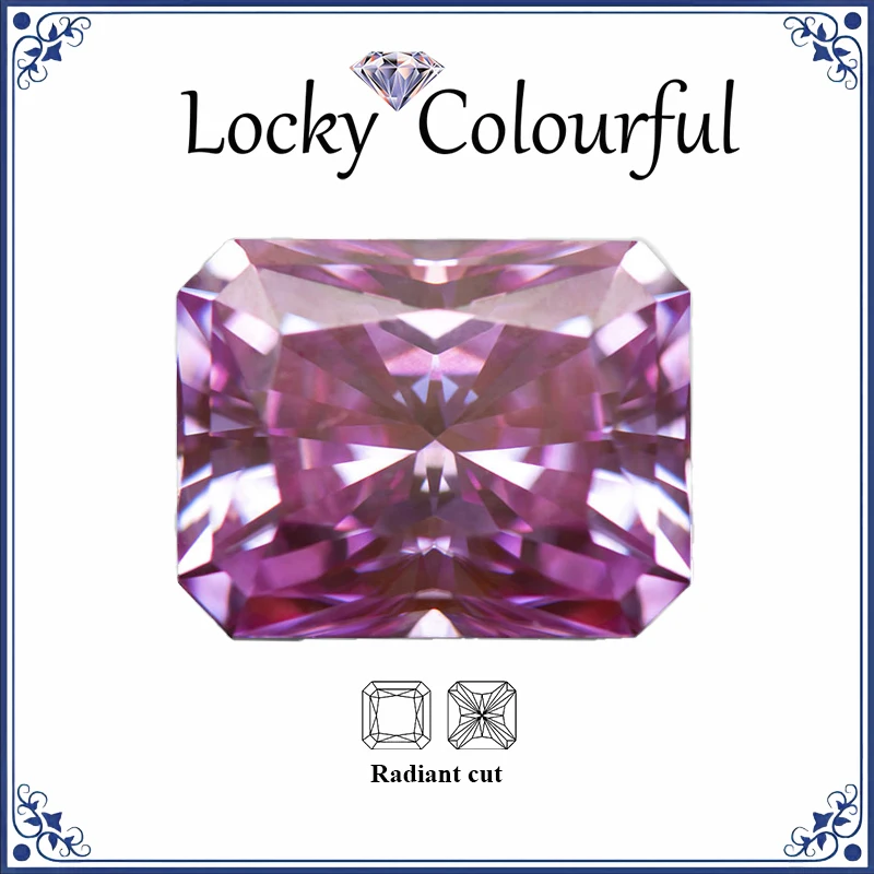 Moissanite Sakura Pink Color Radiant Cut VVS1 with GRA Certificate for DIY Charms Beads Jewelry Making Bracelet Rings Materials
Moissanite Sakura Pink Color Radiant Cut VVS1 with GRA Certificate for DIY Charms Beads Jewelry Making Bracelet Rings Materials