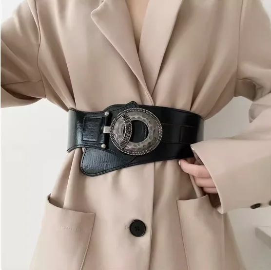 Retro European American waistband for women's decoration versatile waist closure fashionable dress coat elastic waistband cool
Retro European American waistband for women's decoration versatile waist closure fashionable dress coat elastic waistband cool