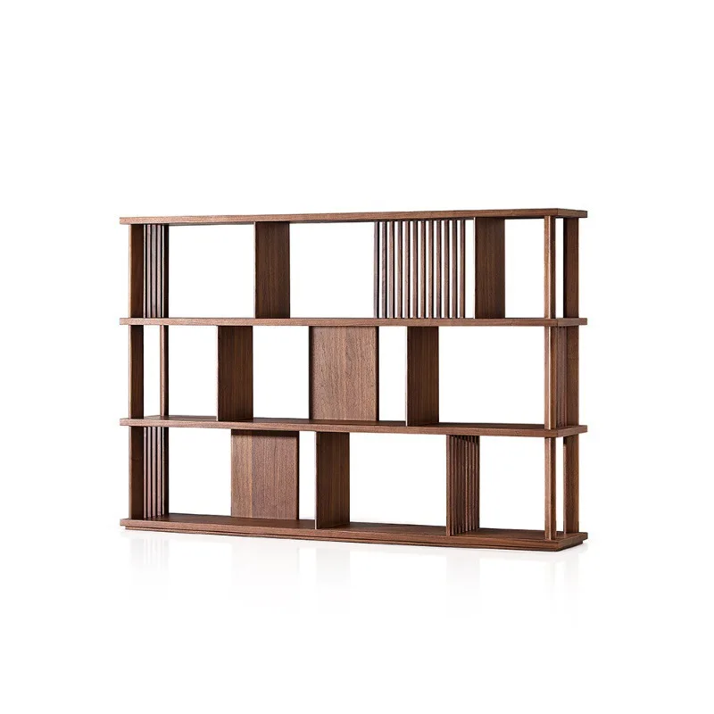 Black walnut bookshelf Nordic modern all-solid wood bookcase combination
Black walnut bookshelf Nordic modern all-solid wood bookcase combination