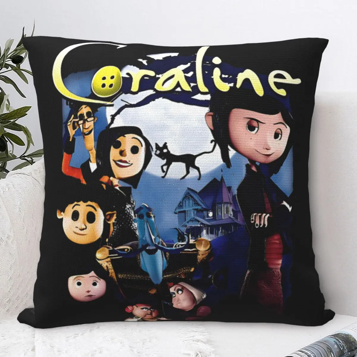 Coralines Pillow Case Horror Film Cushion Cover Square Custom DIY Pillow Cover Funny Pillowcases For Living Room Chair 
Coralines Pillow Case Horror Film Cushion Cover Square Custom DIY Pillow Cover Funny Pillowcases For Living Room Chair