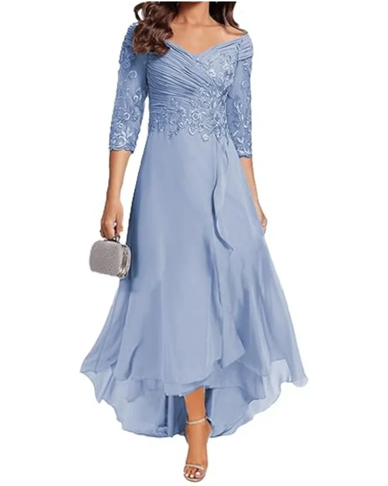 Mother of The Bride Dresses for Wedding Long Chiffon V-Neck Formal Evening Party Dresses Lace Up Back
Mother of The Bride Dresses for Wedding Long Chiffon V-Neck Formal Evening Party Dresses Lace Up Back