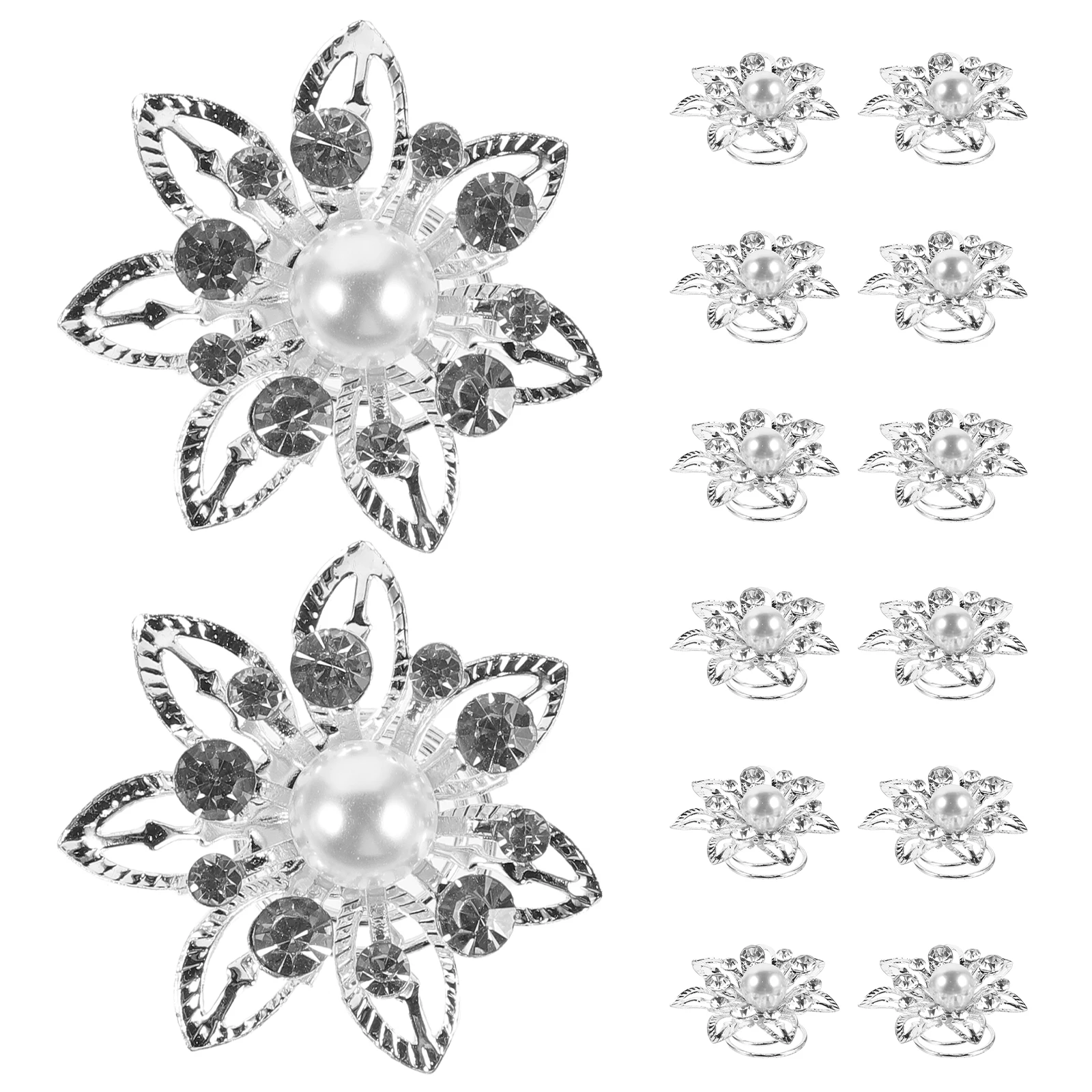12 Pcs Spiral Hair Clips Women Girls Bride Teen Small Hair Accessories 7 Petal Mesh Pearl Decorative Hairstyle Daily Use
12 Pcs Spiral Hair Clips Women Girls Bride Teen Small Hair Accessories 7 Petal Mesh Pearl Decorative Hairstyle Daily Use