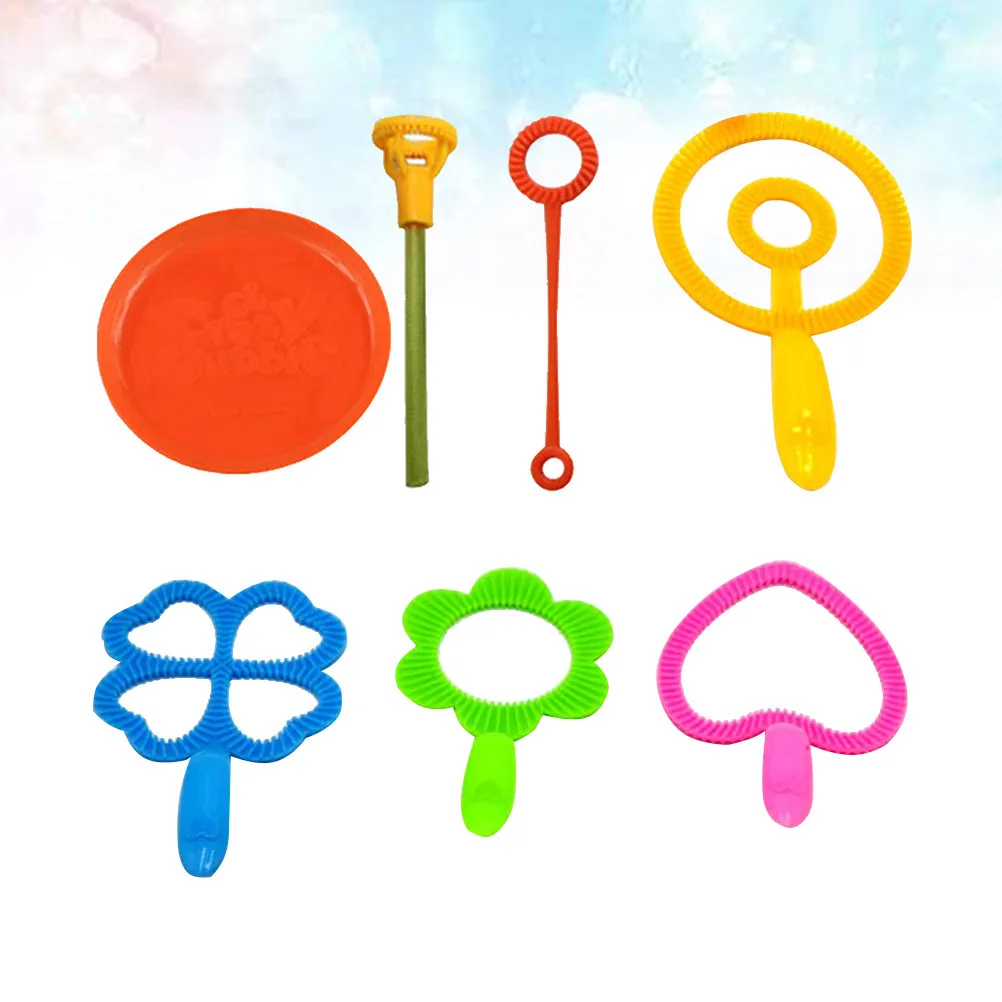 7Pcs Bubble Blowing Tools Creative Various Shape Outdoor Bubble Maker Sets for Kids Boys Girls Fun Playing Games
7Pcs Bubble Blowing Tools Creative Various Shape Outdoor Bubble Maker Sets for Kids Boys Girls Fun Playing Games