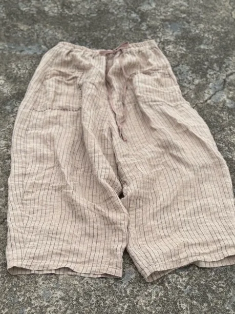 Casual Striped Wide Leg Pants Loose Fit Linen Elastic Waist Straight Cut Versatile Women's Trousers Breathable Comfortable
Casual Striped Wide Leg Pants Loose Fit Linen Elastic Waist Straight Cut Versatile Women's Trousers Breathable Comfortable