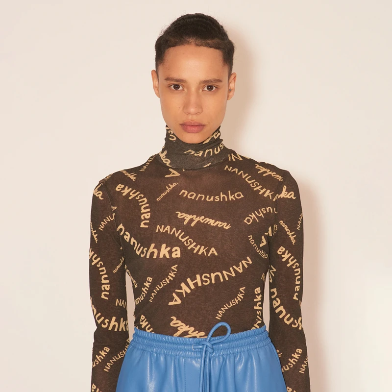 Женский модный универсальный топ Nordic Nanu с высоким воротником, длинными рукавами, буквенным принтом, эластичный, облегающий, базовый
Женский модный универсальный топ Nordic Nanu с высоким воротником, длинными рукавами, буквенным принтом, эластичный, облегающий, базовый