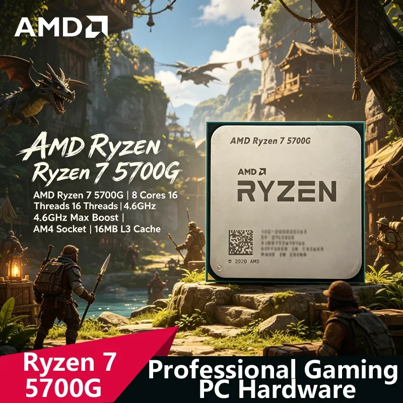 AMD Ryzen 7 5700G Tray CPU|8C16T,4.6GHz Boost,16MB L3 Cache,AM4 Socket Integrated Graphics Desktop Gaming Processor
AMD Ryzen 7 5700G Tray CPU|8C16T,4.6GHz Boost,16MB L3 Cache,AM4 Socket Integrated Graphics Desktop Gaming Processor