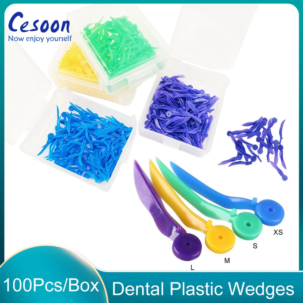 100Pcs Dental Disposable Wedge with Hole Tooth Gap Non-toxic Medical Grade Plastic 4Sizes L/M/S/SS Dentist Oral Care Accessories
100Pcs Dental Disposable Wedge with Hole Tooth Gap Non-toxic Medical Grade Plastic 4Sizes L/M/S/SS Dentist Oral Care Accessories