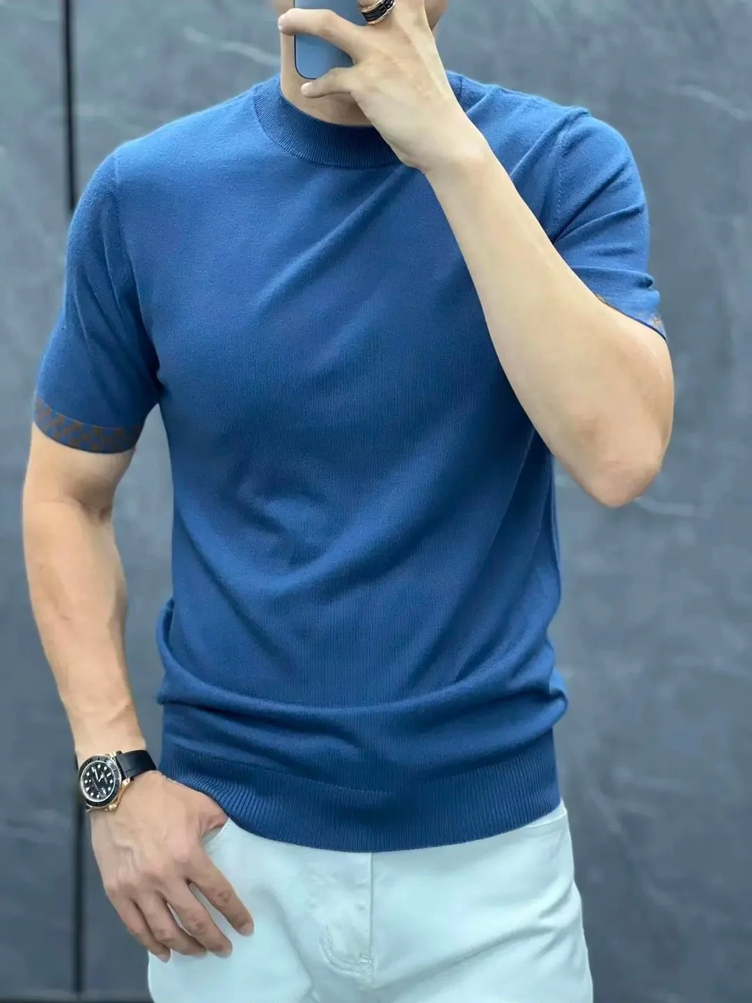 Модная вязаная футболка с коротким рукавом и круглым вырезом, повседневная, осенняя новинка, молодежная, трендовая, для отдыха, с антибактериальной обработкой
Модная вязаная футболка с коротким рукавом и круглым вырезом, повседневная, осенняя новинка, молодежная, трендовая, для отдыха, с антибактериальной обработкой