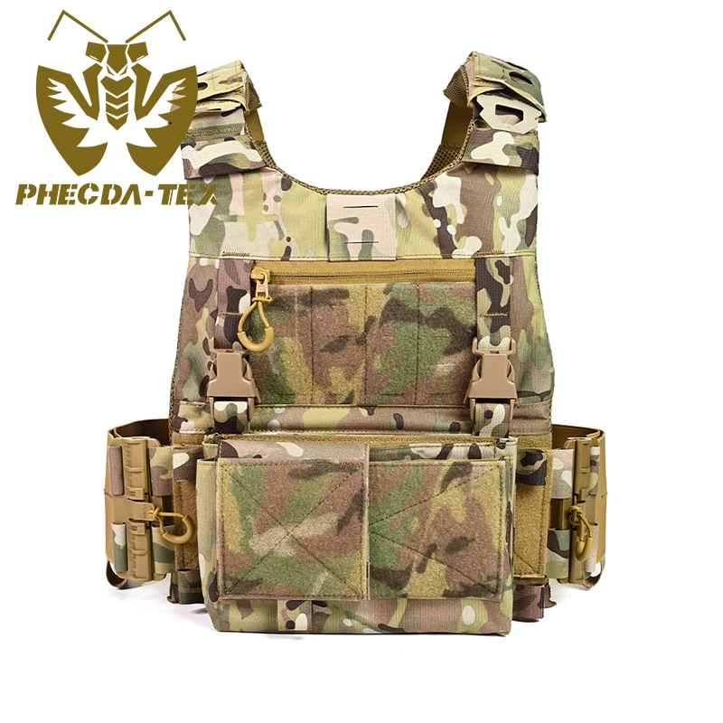 PHECDA-TEX 530D Waterproof Nylon laser cut MOLLE system light-weight camouflage outdoor paintball tactical vest plate carrier
PHECDA-TEX 530D Waterproof Nylon laser cut MOLLE system light-weight camouflage outdoor paintball tactical vest plate carrier