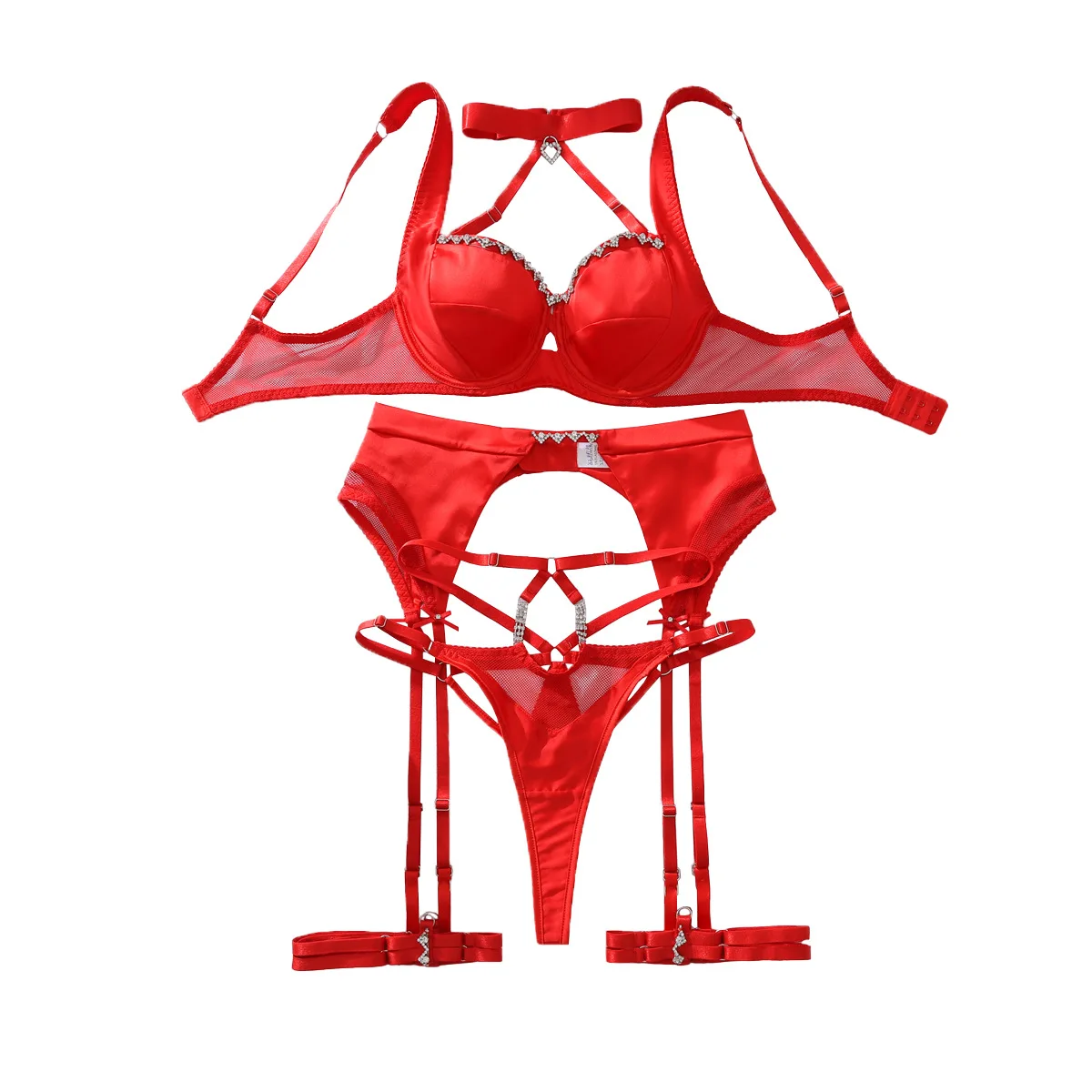 Women's sexy lingerie split set, sexy bra, comfortable and breathable see-through set
Women's sexy lingerie split set, sexy bra, comfortable and breathable see-through set