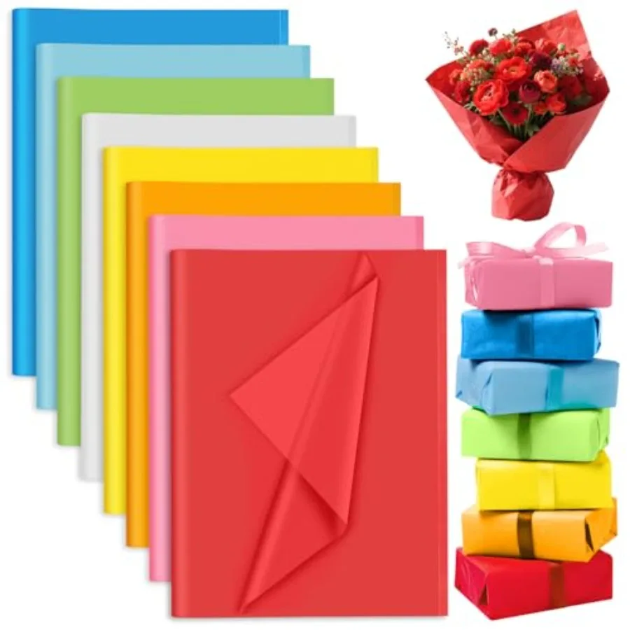 120 Sheets Colo Tissue Paper Bulk for Gift Bags, Colorful Tissue Paper Sheets for Craft Gift Wrapping Birthday Wedding Holiday
120 Sheets Colo Tissue Paper Bulk for Gift Bags, Colorful Tissue Paper Sheets for Craft Gift Wrapping Birthday Wedding Holiday