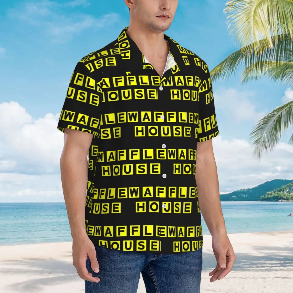 Waffle House Hawaiian Shirts Funny Men Short Sleeve Shirt for Summer Beach Men's Lapel Tops
Waffle House Hawaiian Shirts Funny Men Short Sleeve Shirt for Summer Beach Men's Lapel Tops
