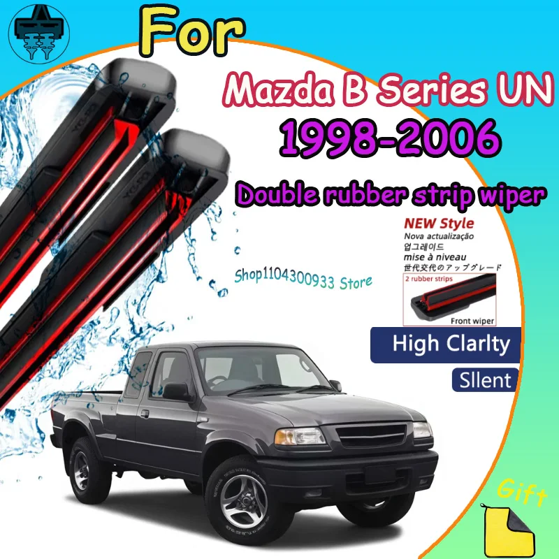 Perfect Fit Set Front Windshield Wiper Blades For Mazda B Series UN 1998-2006 Driver + Passenger All-Weather Easy Installation
Perfect Fit Set Front Windshield Wiper Blades For Mazda B Series UN 1998-2006 Driver + Passenger All-Weather Easy Installation