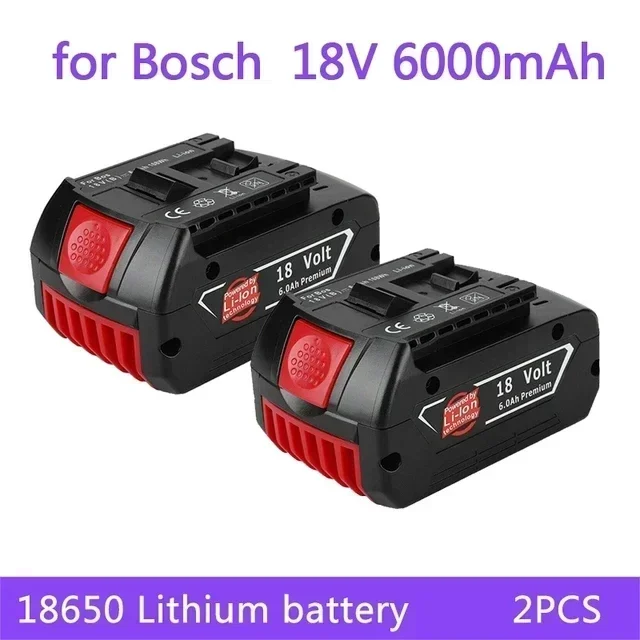 18V Battery 6.0Ah for Bosch Electric Drill 18V Rechargeable Li-ion Battery BAT609, BAT609G, BAT618, BAT618G, BAT614 + 1Charger
18V Battery 6.0Ah for Bosch Electric Drill 18V Rechargeable Li-ion Battery BAT609, BAT609G, BAT618, BAT618G, BAT614 + 1Charger