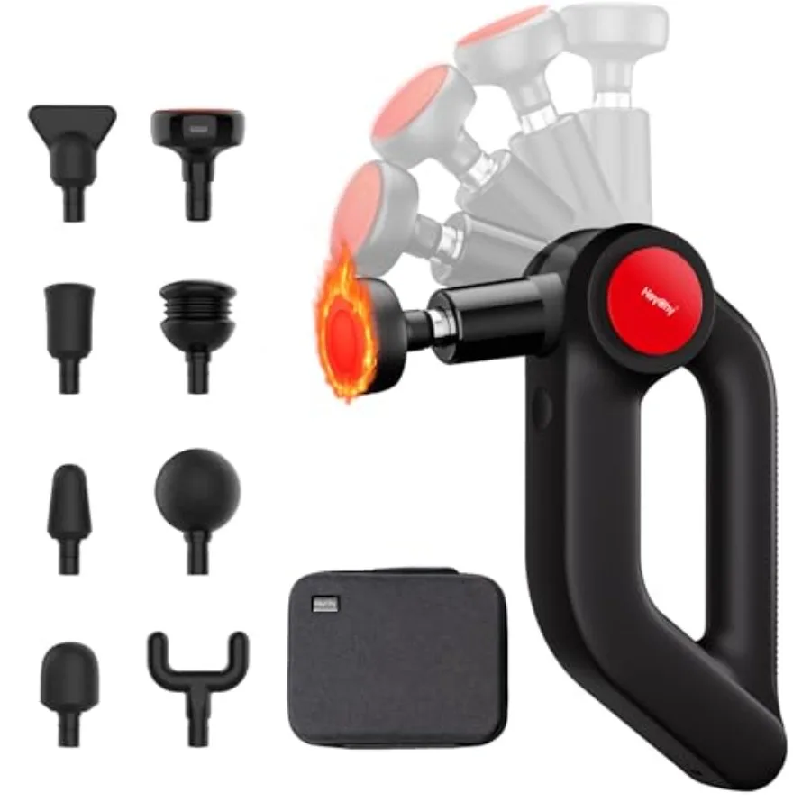 Deep Tissue Massage Gun with Heat 12mm Amplitude Percussion Massager for Athletes Muscle Relief Professional Handheld Massager
Deep Tissue Massage Gun with Heat 12mm Amplitude Percussion Massager for Athletes Muscle Relief Professional Handheld Massager