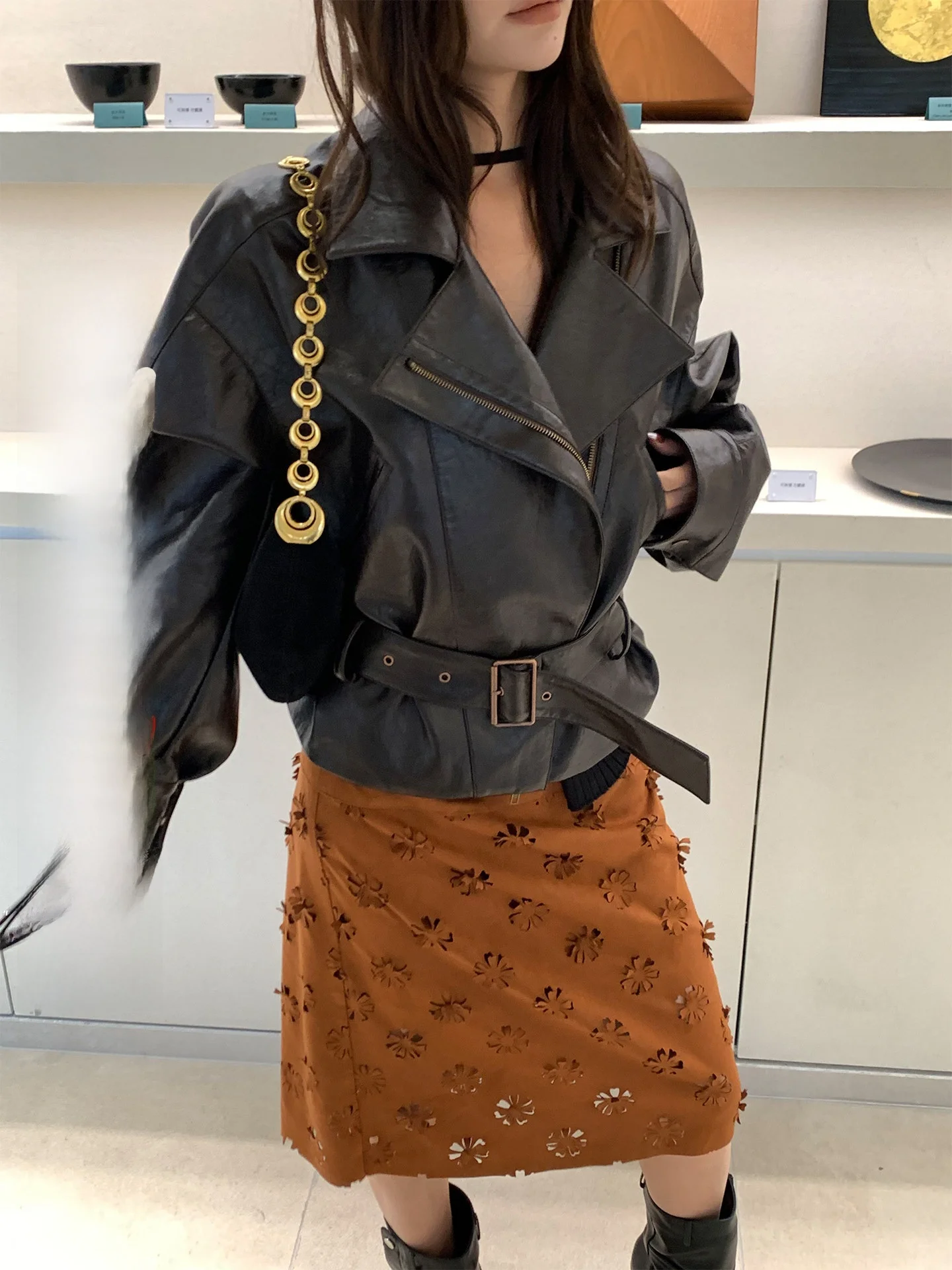 Low Waist Hollow out Floral Embroidery Heavy Embroidery A-Line Skirt Women's Retro Brown Skirt Polyester Fabric Daily Wear
Low Waist Hollow out Floral Embroidery Heavy Embroidery A-Line Skirt Women's Retro Brown Skirt Polyester Fabric Daily Wear