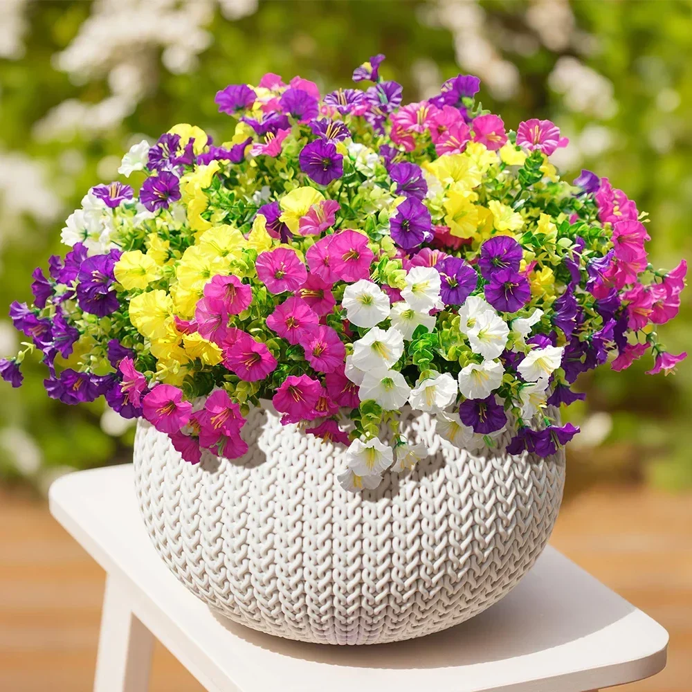 6PCS Outdoor Artificial Flowers UV-Resistant Plastic Morning Glory Eucalyptus for Wedding Garden Decor Fake Flower Plants Ramos
6PCS Outdoor Artificial Flowers UV-Resistant Plastic Morning Glory Eucalyptus for Wedding Garden Decor Fake Flower Plants Ramos