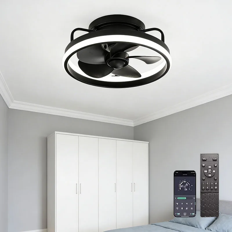 Modern LED Ceiling Fan Light With Remote Dimmable Electric Fan Flush Mount for Bedroom kitchen DC Motor 6 Speed Timer Fan
Modern LED Ceiling Fan Light With Remote Dimmable Electric Fan Flush Mount for Bedroom kitchen DC Motor 6 Speed Timer Fan