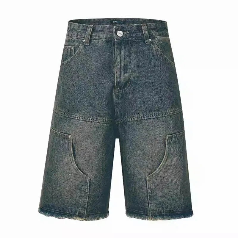 HiP Hop Blue Vintage Denim Shorts Patchwork Streetwear Washed Jeans Shorts For Male
HiP Hop Blue Vintage Denim Shorts Patchwork Streetwear Washed Jeans Shorts For Male