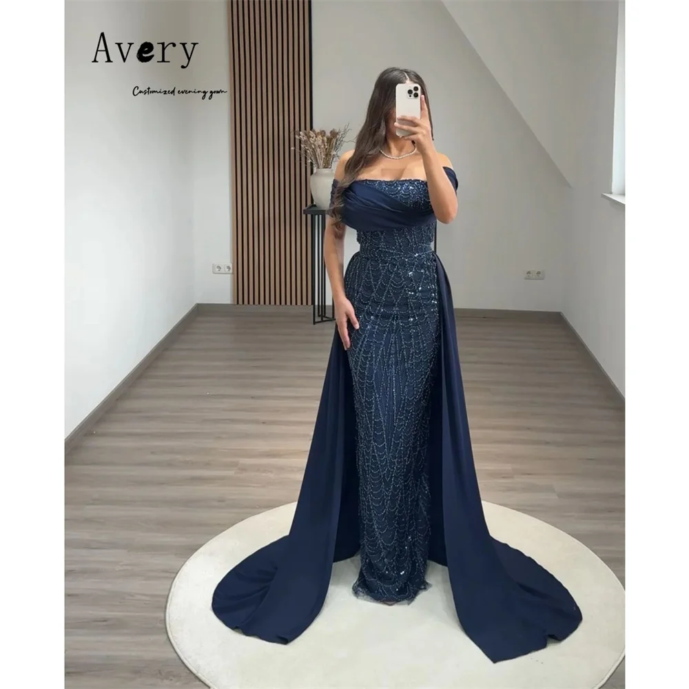 Avery Customized Fishtail Blue Beaded Card Shoulder Prom Dress Elegant Party Evening Dresses 2025 Luxury Women's Ball Gown Woman
Avery Customized Fishtail Blue Beaded Card Shoulder Prom Dress Elegant Party Evening Dresses 2025 Luxury Women's Ball Gown Woman